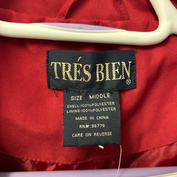 Tres Bien 3/4 zip pullover short sleeve jacket - Picture 4 of 4